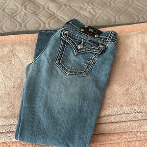 Miss Me Light Blue Denim Jeans with Embroidery